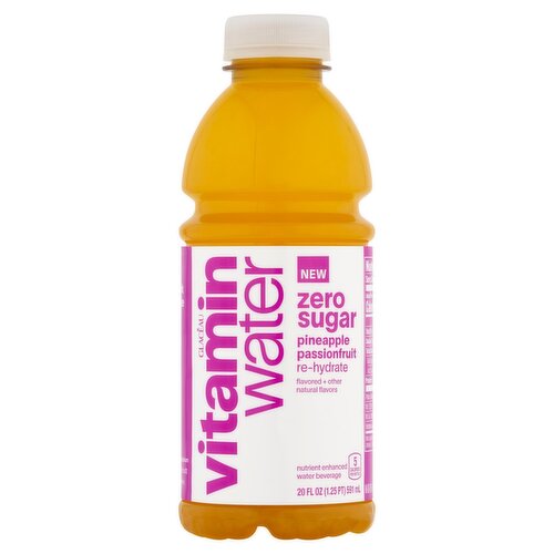 Glacéau Vitaminwater Zero Sugar Pineapple Passionfruit Nutrient Enhanced Water Beverage, 20 fl oz