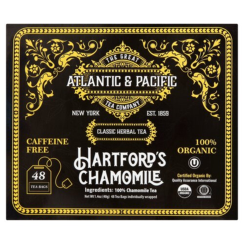 Atlantic & Pacific Hartford's Chamomile Classic Herbal Tea, 1.4 oz, 48 count