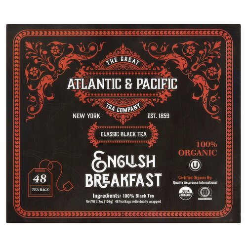 Atlantic & Pacific English Breakfast Classic Black Tea, 3.7 oz, 48 count