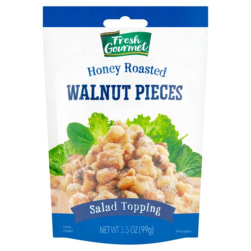 Fresh Gourmet Honey Roasted Walnut Pieces Salad Topping, 3.5 oz