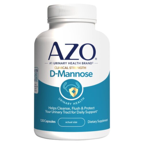 AZO Clinical Strength D-Mannose Urinary Health Dietary Supplement, 120 count