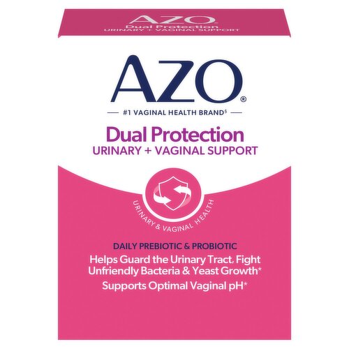 AZO Dual Protection Urinary + Vaginal Health Support Dietary Supplement, 14 Count