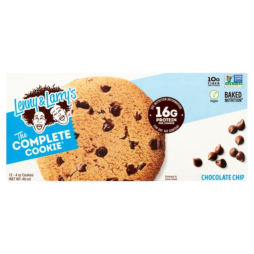 Lenny & Larry's The Complete Cookie Chocolate Chip Cookies, 4 oz, 12 count