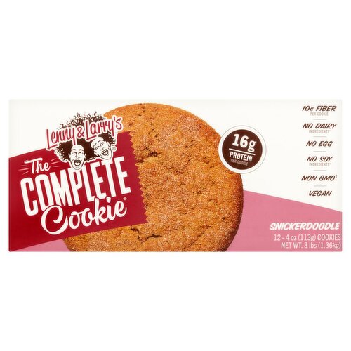 Lenny & Larry's The Complete Cookie Snickerdoodle Cookies, 4 oz, 12 count