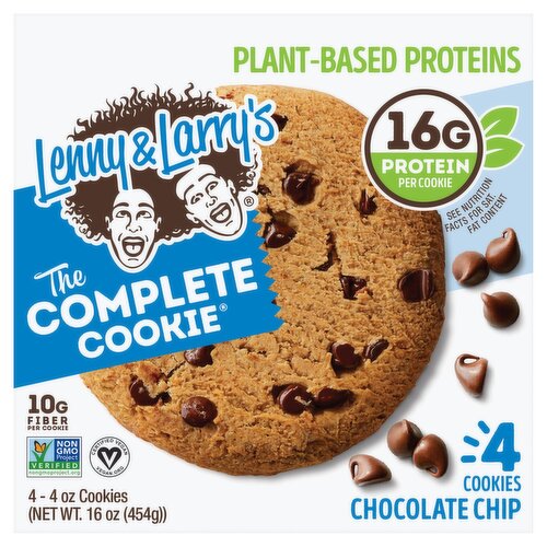 Lenny & Larry's The Complete Cookie Chocolate Chip Cookies, 4 oz, 4 count