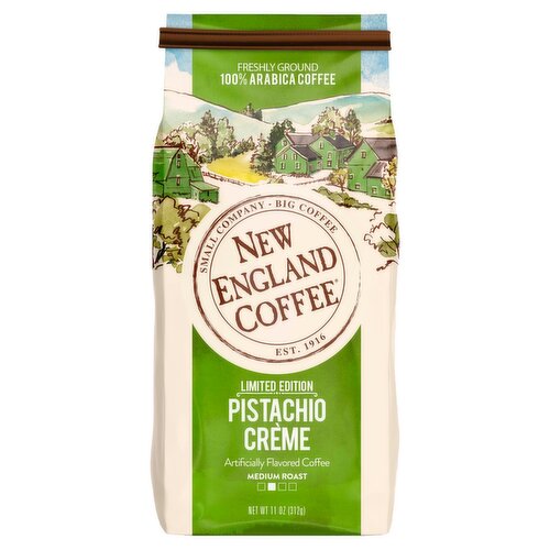 New England Coffee Pistachio Crème Medium Roast Coffee Limited Edition, 11 oz