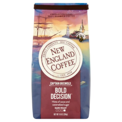 New England Coffee Bold Decision Dark Roast Coffee, 10 oz