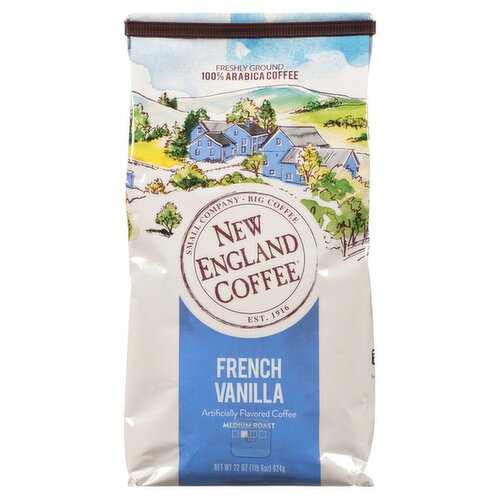 New England Coffee French Vanilla Medium Roast Coffee, 22 oz