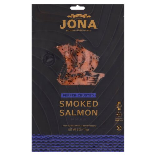 Jona Pepper-Crusted Smoked Salmon, 6 oz