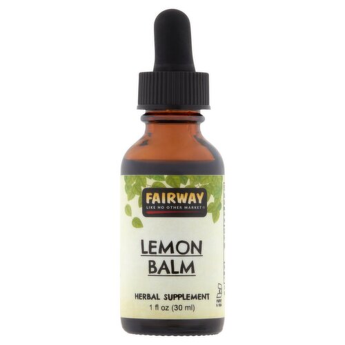 Fairway Lemon Balm Herbal Supplement, 1 fl oz