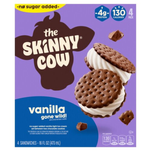 Skinny Cow Vanilla Gone Wild! Sandwiches, 4 count, 16 fl oz