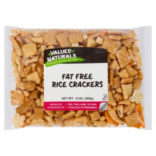 Valued Naturals Fat Free Rice Crackers, 9 oz