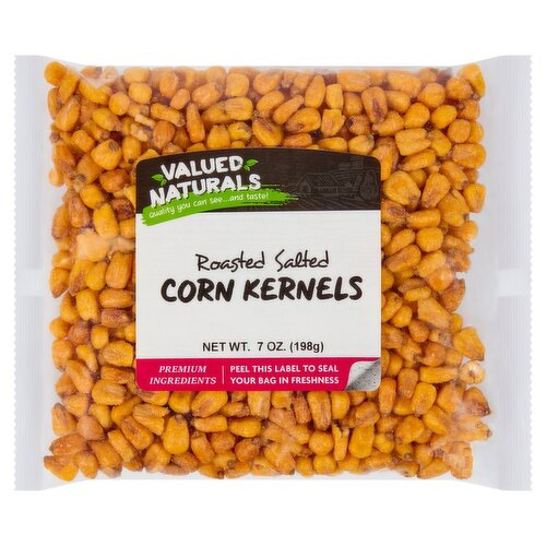 Valued Naturals Roasted Salted Corn Kernels, 7 oz
