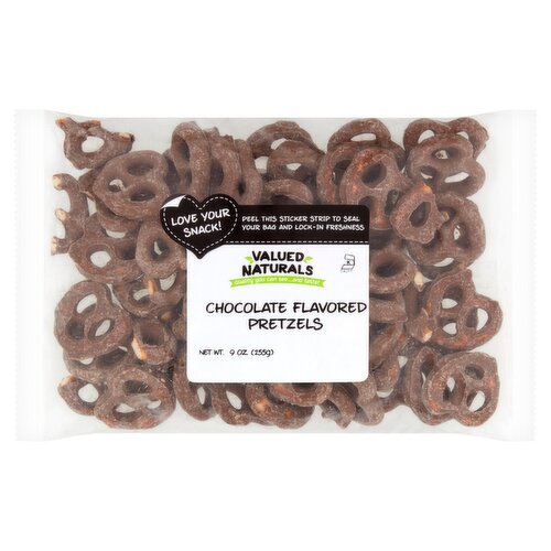 Valued Naturals Chocolate Flavored Pretzels, 9 oz