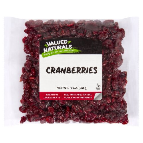 Valued Naturals Cranberries, 9 oz