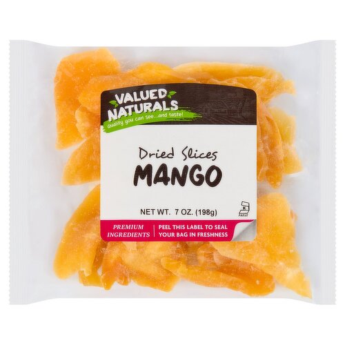 Valued Naturals Dried Slices Mango, 7 oz