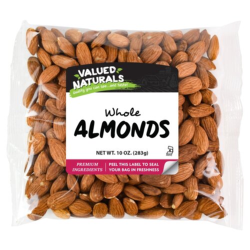 Valued Naturals Whole Almonds, 10 oz