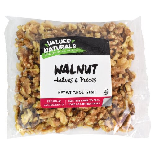 Valued Naturals Walnut Halves & Pieces, 7.5 oz