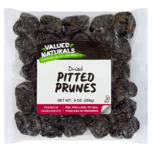 Valued Naturals Dried Pitted Prunes, 9 oz