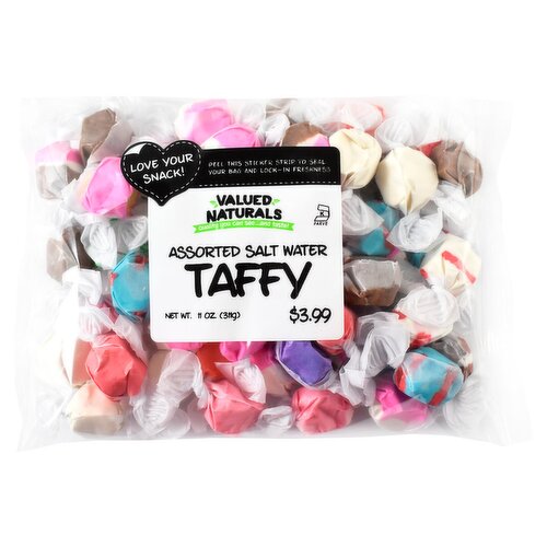 Valued Naturals Assorted Salt Water Taffy, 11 oz