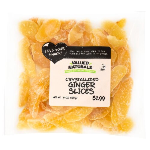 Valued Naturals Crystallized Ginger Slices, 6 oz