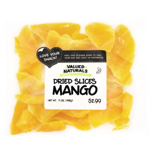 Valued Naturals Dried Slices Mango, 7 oz