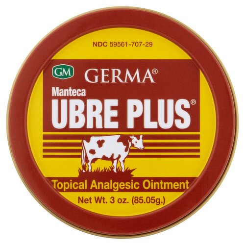 Germa Manteca Ubre Plus Topical Analgesic Ointment, 3 oz