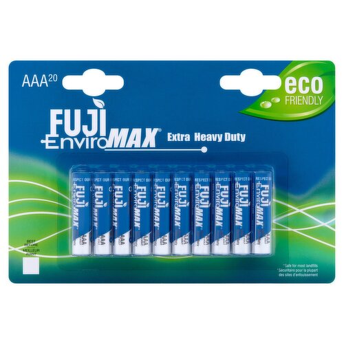 Fuji EnviroMAX AAA 1.5v Extra Heavy Duty Batteries, 20 count