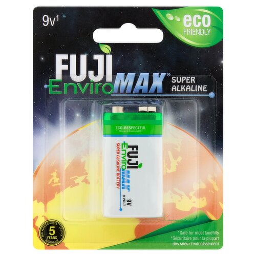 Fuji EnviroMAX 9v Super Alkaline Battery, 1 count