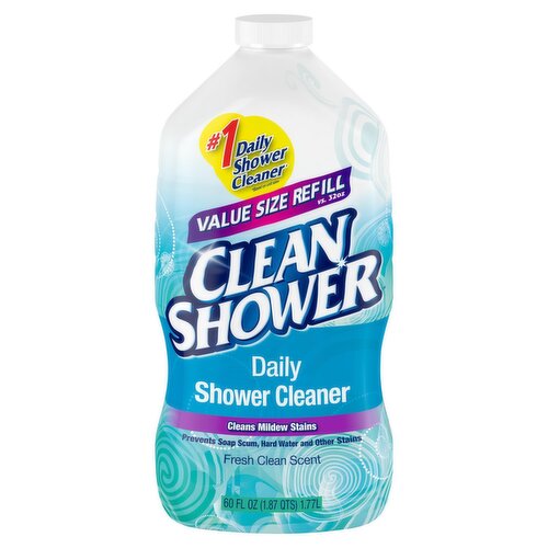 Clean Shower Fresh Clean Scent Daily Shower Cleaner Value Size Refill, 60 fl oz