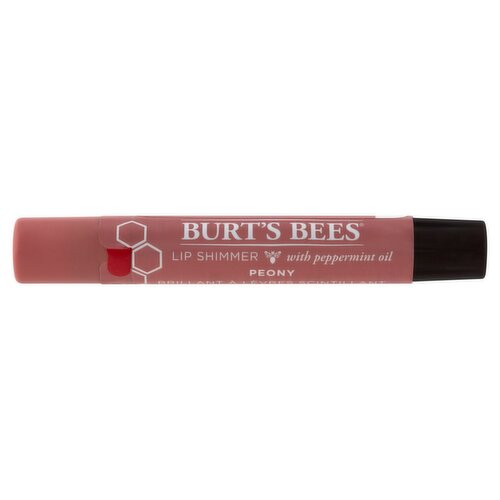 Burt's Bees Peony Lip Shimmer with Peppermint Oil, 0.09 oz