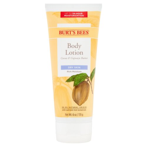 Burt's Bees Dry Skin Cocoa & Cupuaçu Butter Body Lotion, 6 oz