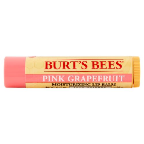 Burt's Bees Pink Grapefruit Moisturizing Lip Balm, 0.15 oz