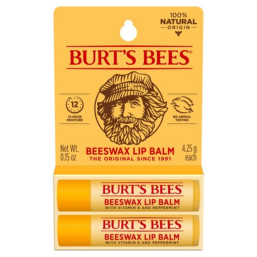 Burt's Bees Beeswax Lip Balm, 0.15 oz