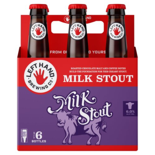 Left Hand Brewing Co Milk Stout, 6 count, 12 fl oz