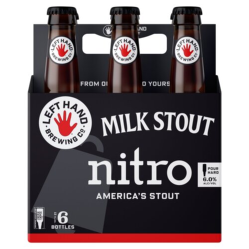 Left Hand Brewing Co America's Stout Nitro Milk Stout, 6 count, 12 fl oz