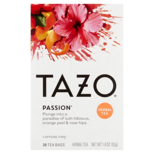 Tazo Passion Herbal Tea Bags, 20 count, 1.8 oz