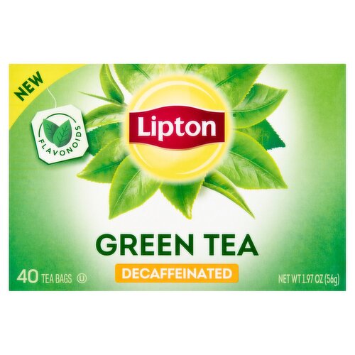 Lipton Decaffeinated Green Tea Bags, 40 count, 1.97 oz