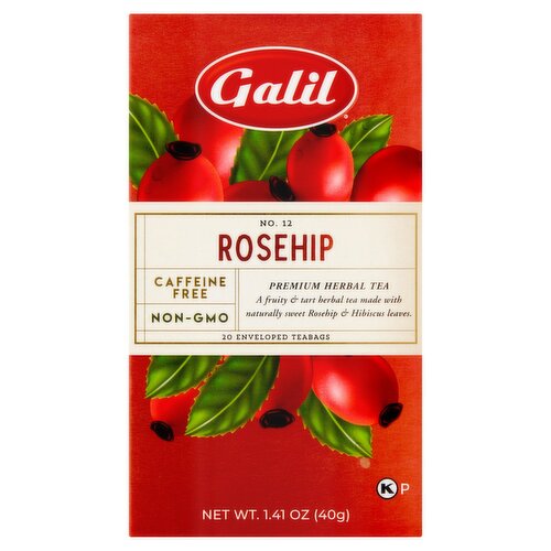 Galil No. 12 Rosehip Premium Herbal Teabags, 20 count, 1.41 oz