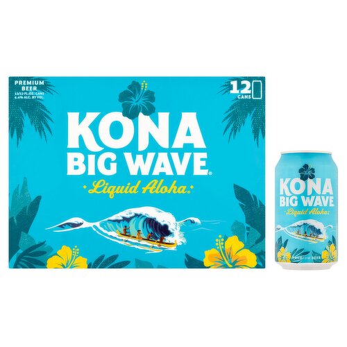 Kona Big Wave Premium Beer, 12 count, 12 fl oz