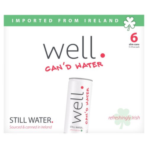 Well. Can'd Still Water, 11.1 fl oz, 6 count