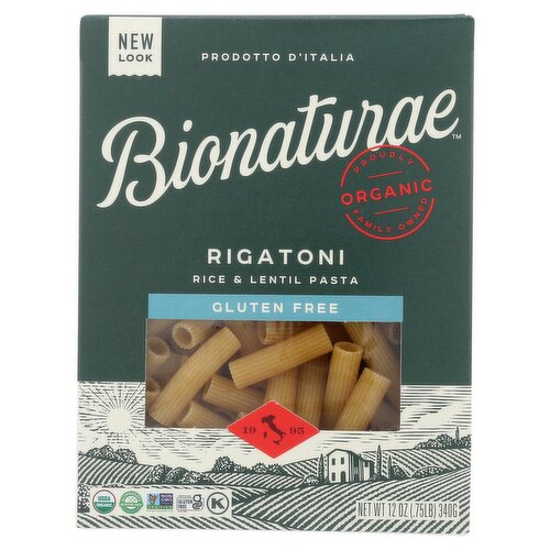 Bionaturæ Organic Gluten Free Rigatoni Rice & Lentil Pasta, 12 oz