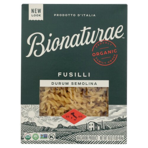 Bionaturae Durum Semolina Fusilli Macaroni Pasta, 16 oz