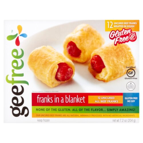 GeeFree Gluten Free Franks in a Blanket, 12 count, 7.2 oz