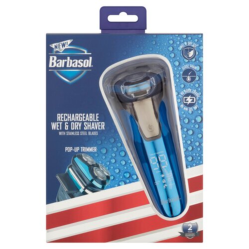 Barbasol Rechargeable Wet & Dry Shaver with Stainless Steel Blades