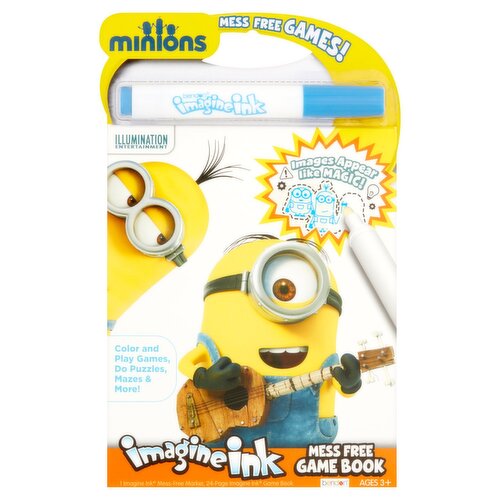 Bendon Imagine Ink Minions Mess Free Marker! with Game Book, Ages 3+