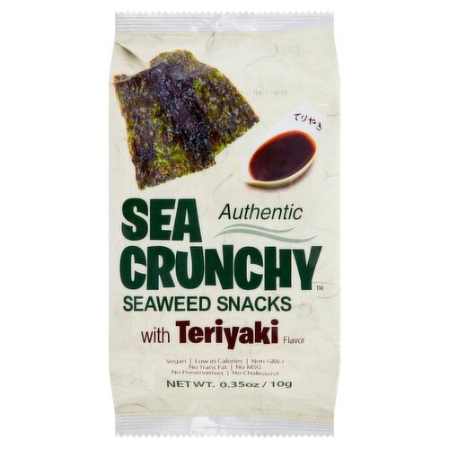 Sea Crunchy Authentic Seaweed Snacks With Teriyaki Flavor, 0.35 oz