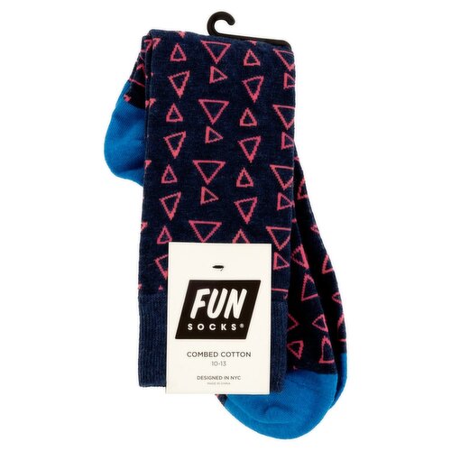 Fun Socks Combed Cotton Socks, Size 10-13