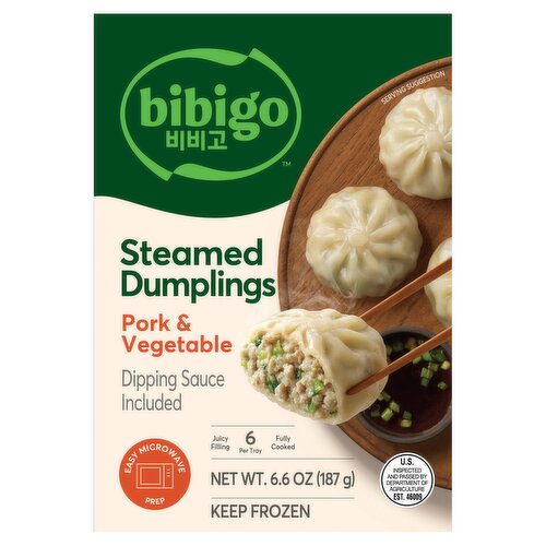 Bibigo Pork & Vegetable Steamed Dumplings, 6.6 oz