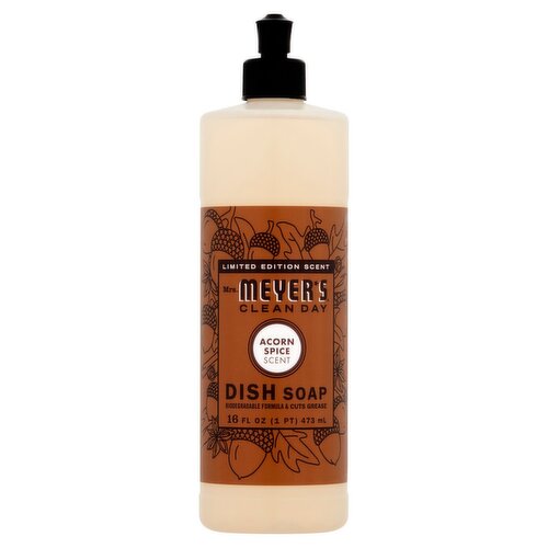 Mrs. Meyer's Clean Day Acorn Spice Scent Dish Soap, 16 fl oz